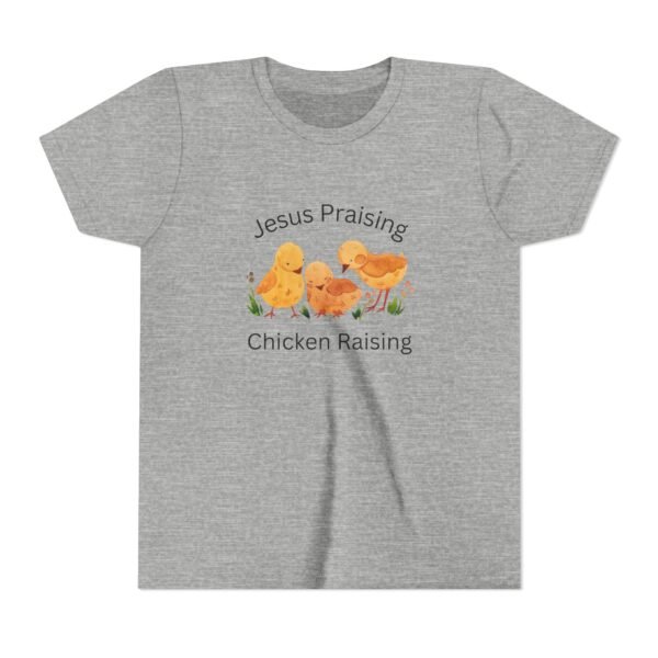 Jesus Praising Chicken Raising Youth Shirt - Kids Christian T-Shirt, Farm & Faith Graphic Tee by Kid Designer - Image 21