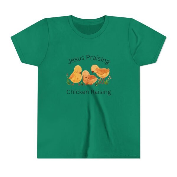 Jesus Praising Chicken Raising Youth Shirt - Kids Christian T-Shirt, Farm & Faith Graphic Tee by Kid Designer - Image 17