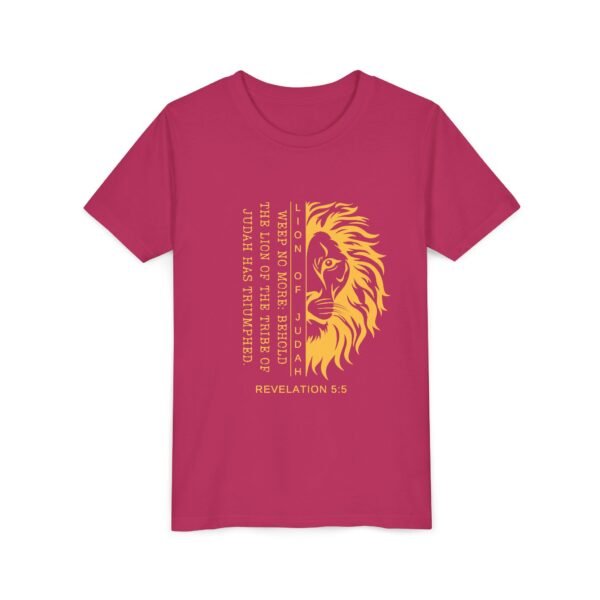 Lion of Judah Youth Shirt - Christian T-Shirt, Revelation 5:5, Kids Faith Tee for School, Homeschool & Youth Groups - Image 39