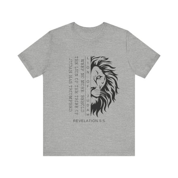 Lion of Judah Shirt - Unisex Bella Canvas Christian T-Shirt with Revelation 5:5, Bible Verse Lion Head Graphic Tee - Image 41