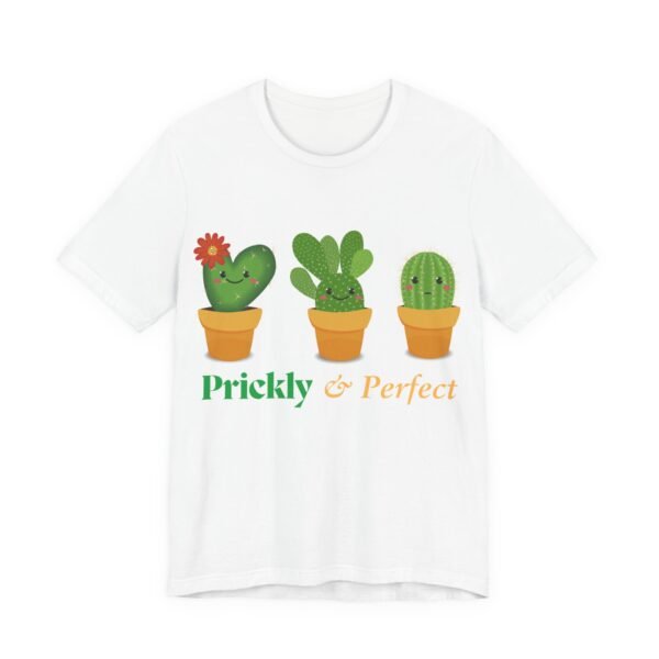 Cute Cactus Unisex Tee - Prickly & Perfect, Gift for Plant Lovers, Casual Wear, Summer Style, Gardening Gift, Eco-Friendly Fashion - Image 3
