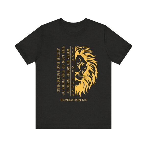 Lion of Judah Shirt - Unisex Bella Canvas Christian T-Shirt with Revelation 5:5, Bible Verse Lion Head Graphic Tee - Image 13