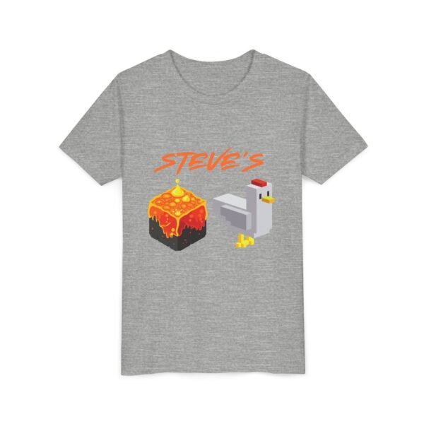 Steve's Lava Chicken Shirt - Youth Bella Canvas Minecraft Movie-inspired Tee, Funny Gamer Graphic - Image 7