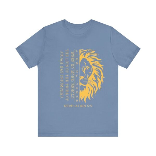 Lion of Judah Shirt - Unisex Bella Canvas Christian T-Shirt with Revelation 5:5, Bible Verse Lion Head Graphic Tee - Image 29