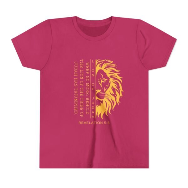 Lion of Judah Youth Shirt - Christian T-Shirt, Revelation 5:5, Kids Faith Tee for School, Homeschool & Youth Groups - Image 37