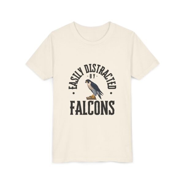 Easily Distracted by Falcons Youth Tee, Fun Animal Shirt, Cute Kids Outfit, Gift for Bird Lovers, Nature Inspired Apparel - Image 7