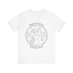 Saguaro Cactus Sunrise Tours Shirt - Bella Canvas Unisex TShirt, Desert Southwest Graphic Tee, Adventure Travel Inspired Shirt