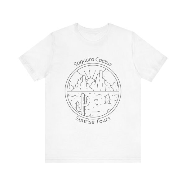 Saguaro Cactus Sunrise Tours Shirt - Bella Canvas Unisex TShirt, Desert Southwest Graphic Tee, Adventure Travel Inspired Shirt