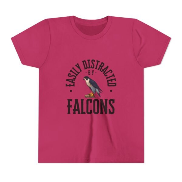 Easily Distracted by Falcons Youth Tee, Fun Animal Shirt, Cute Kids Outfit, Gift for Bird Lovers, Nature Inspired Apparel - Image 13