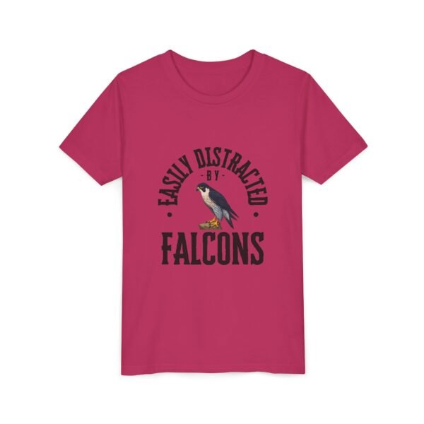 Easily Distracted by Falcons Youth Tee, Fun Animal Shirt, Cute Kids Outfit, Gift for Bird Lovers, Nature Inspired Apparel - Image 15