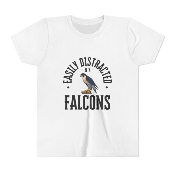 Easily Distracted by Falcons Youth Tee, Fun Animal Shirt, Cute Kids Outfit, Gift for Bird Lovers, Nature Inspired Apparel