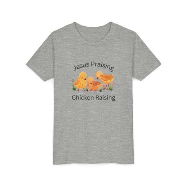 Jesus Praising Chicken Raising Youth Shirt - Kids Christian T-Shirt, Farm & Faith Graphic Tee by Kid Designer - Image 23