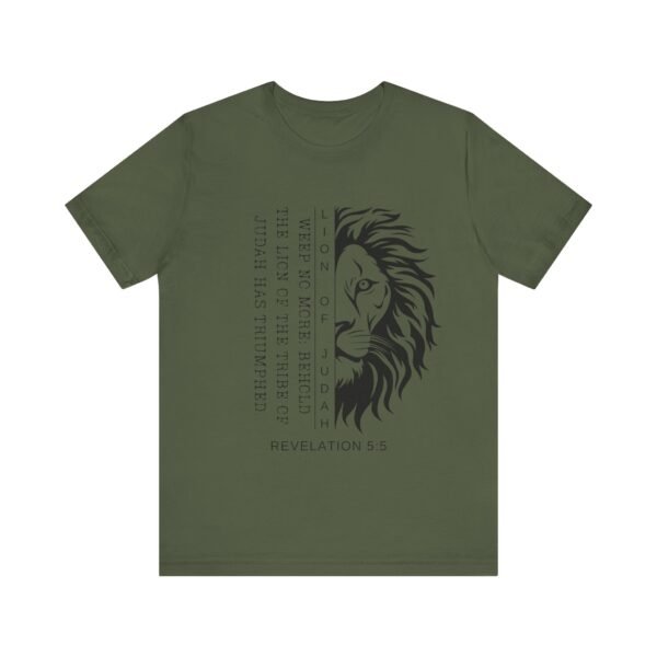 Lion of Judah Shirt - Unisex Bella Canvas Christian T-Shirt with Revelation 5:5, Bible Verse Lion Head Graphic Tee - Image 25