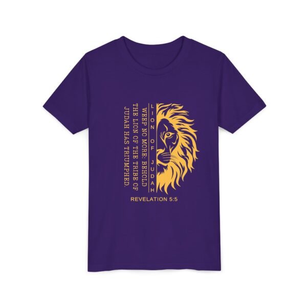 Lion of Judah Youth Shirt - Christian T-Shirt, Revelation 5:5, Kids Faith Tee for School, Homeschool & Youth Groups - Image 35