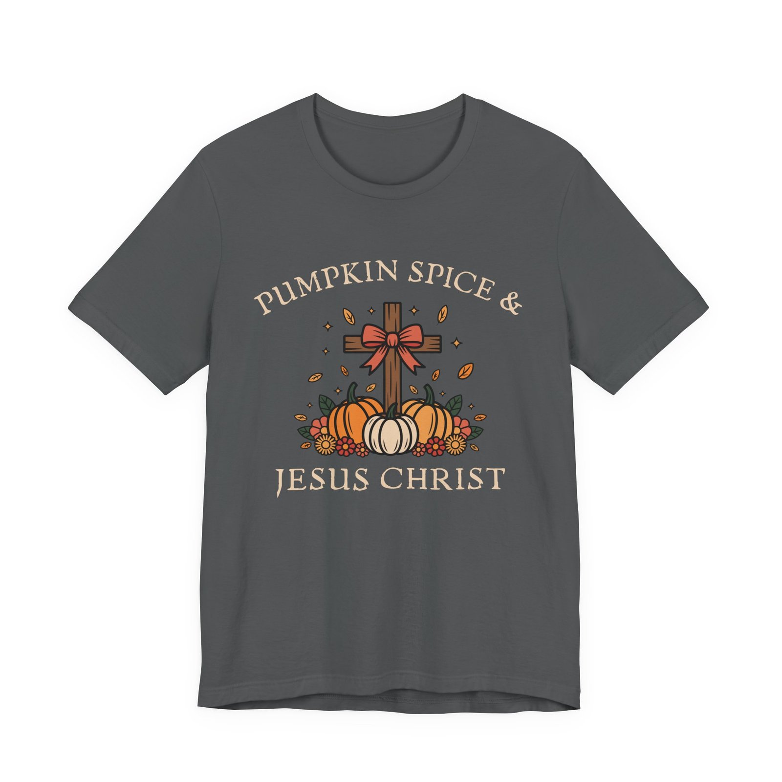 Pumpkin Spice and Jesus Christ - Bella Canvas Unisex T-shirt, Christian Fall Apparel, Faith & Coffee - Image 13