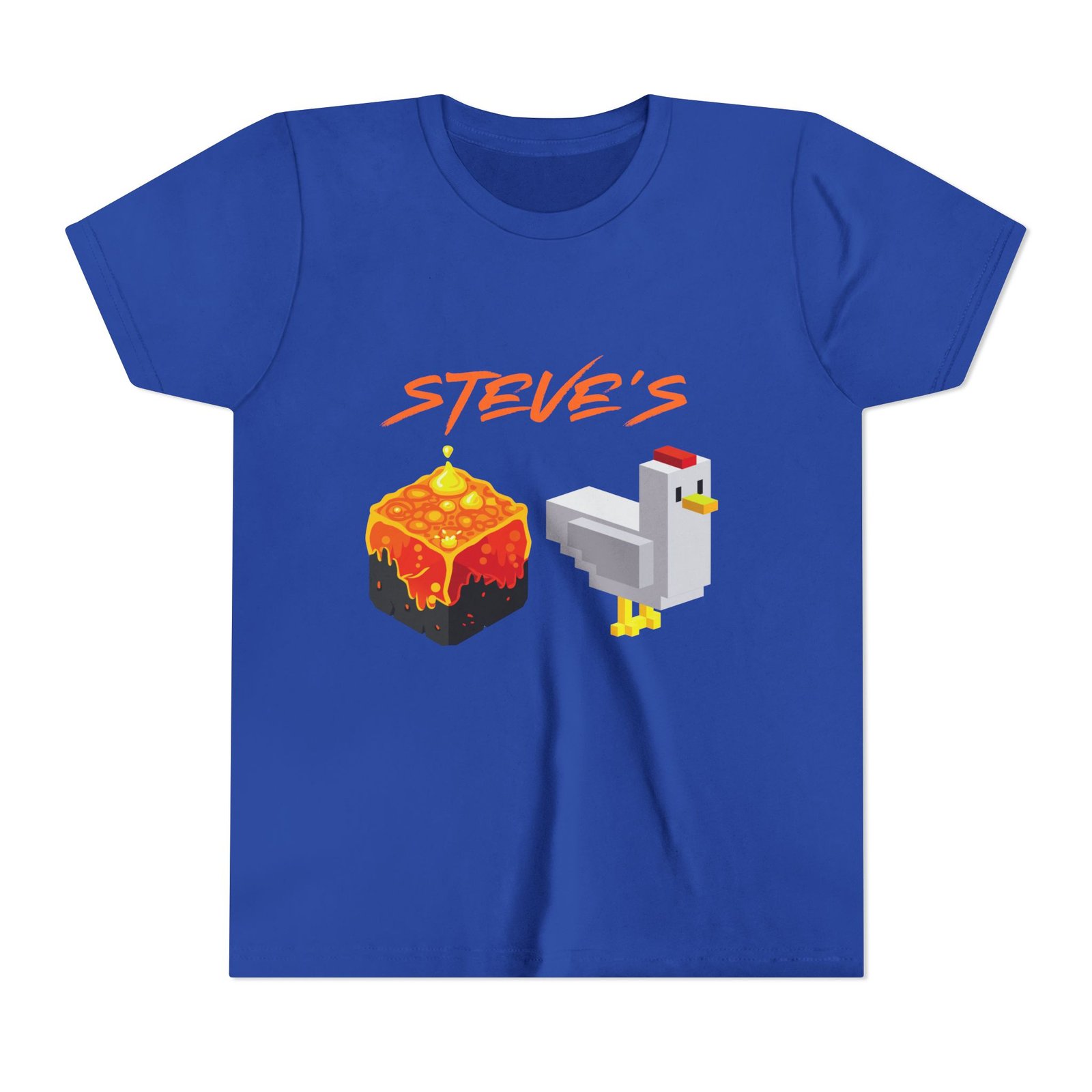 Steve's Lava Chicken Shirt - Youth Bella Canvas Minecraft Movie-inspired Tee, Funny Gamer Graphic - Image 4