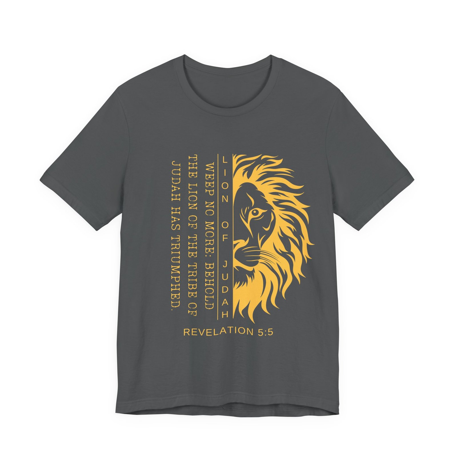 Lion of Judah Shirt - Unisex Bella Canvas Christian T-Shirt with Revelation 5:5, Bible Verse Lion Head Graphic Tee - Image 11