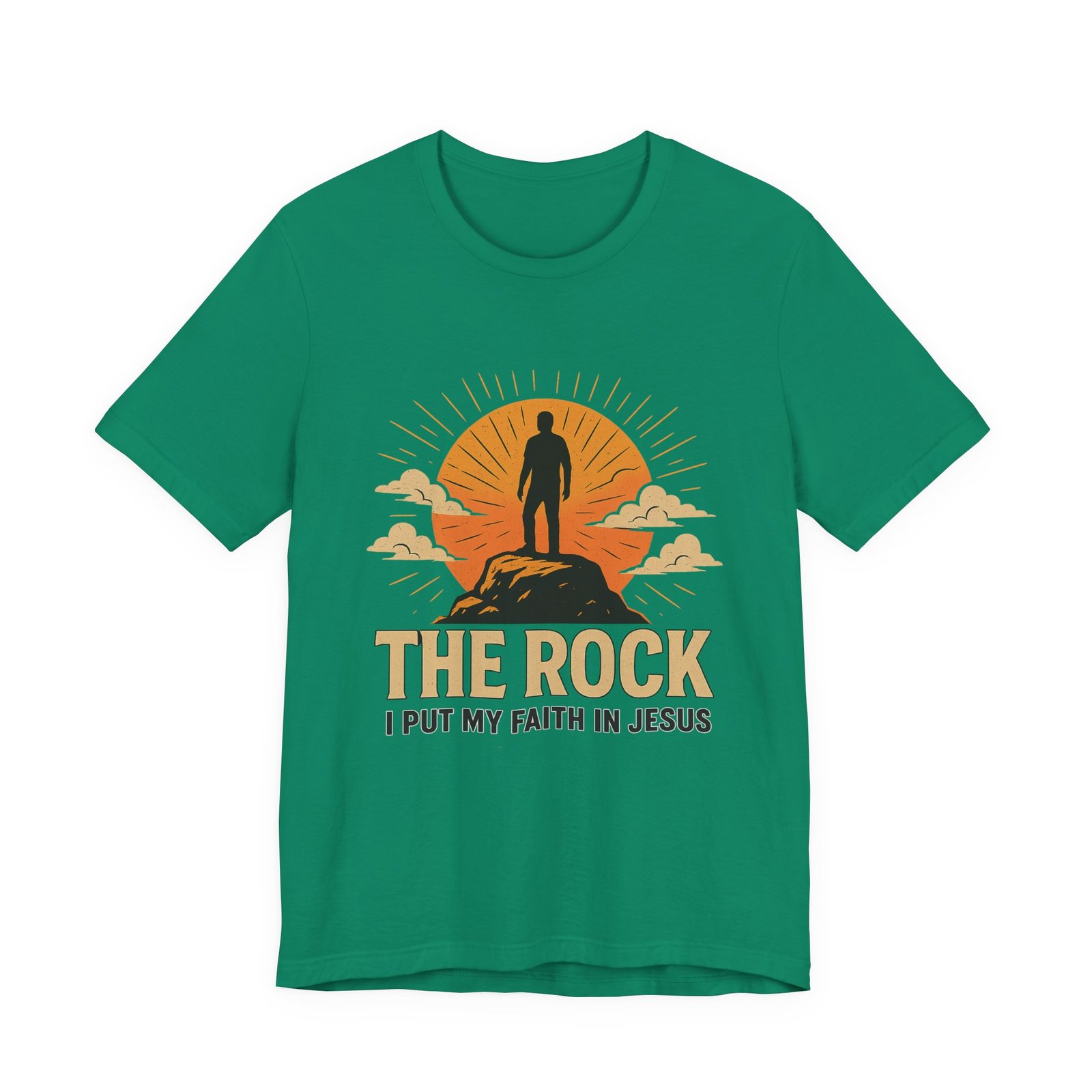 The Rock Shirt: Bella Canvas Unisex Christian T-Shirt, I Put My Faith in Jesus Worship Song Inspired Graphic Tee - Image 7