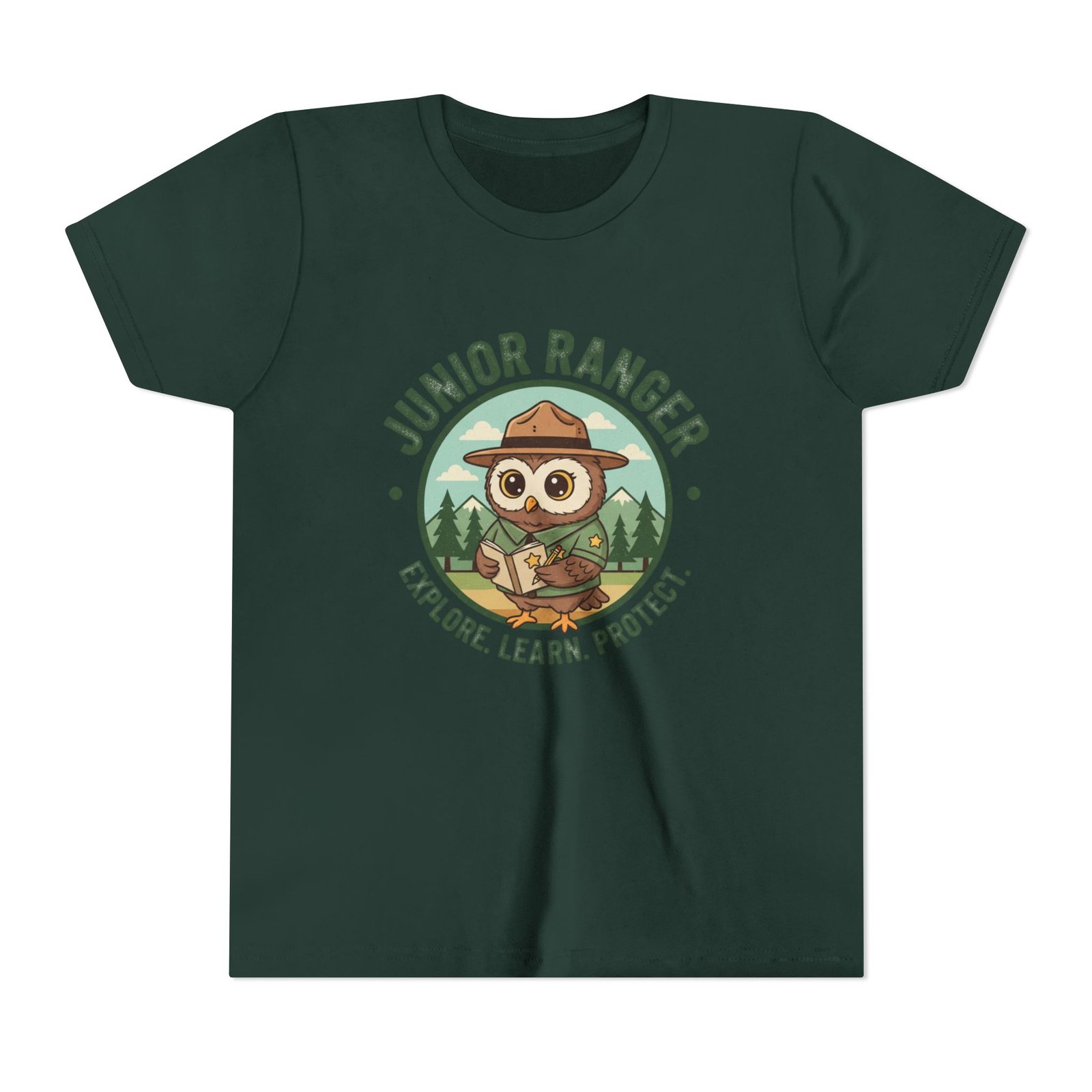 Junior Ranger Explore Learn Protect Youth T-Shirt - National Parks Kids Tee, Adventure Nature Shirt for Young Explorers - Image 4