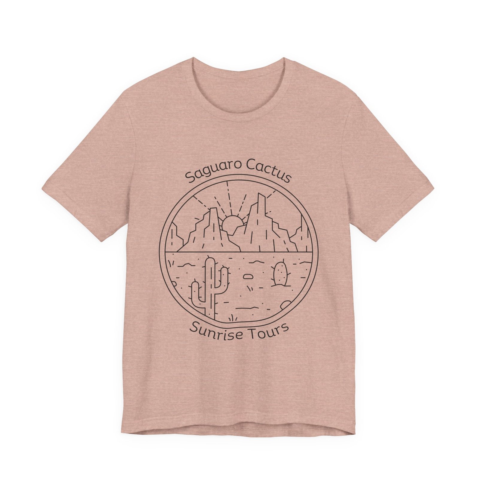 Saguaro Cactus Sunrise Tours Shirt - Bella Canvas Unisex TShirt, Desert Southwest Graphic Tee, Adventure Travel Inspired Shirt - Image 4