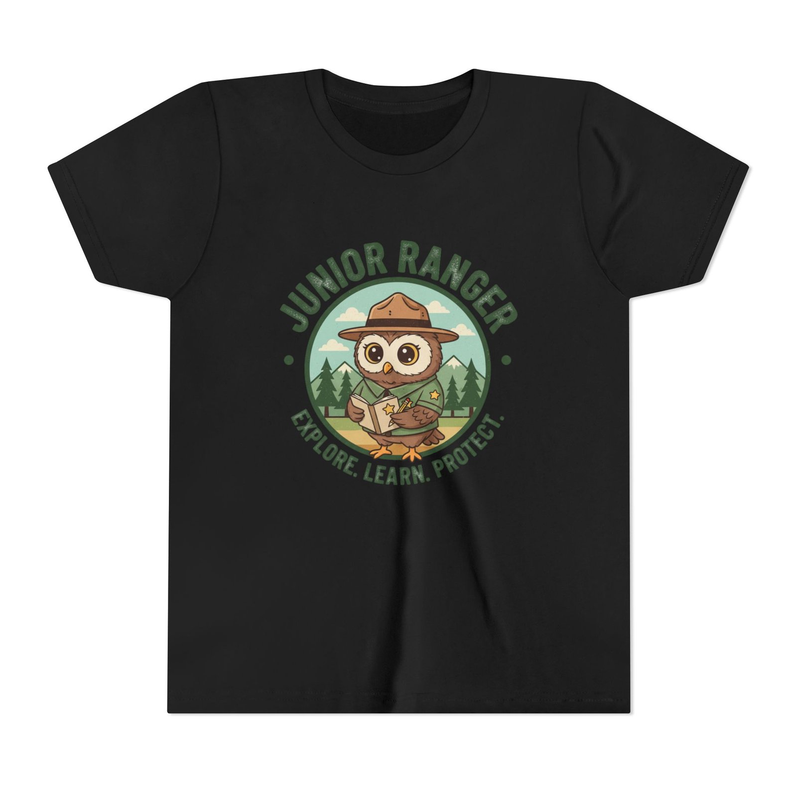 Junior Ranger Explore Learn Protect Youth T-Shirt - National Parks Kids Tee, Adventure Nature Shirt for Young Explorers - Image 3