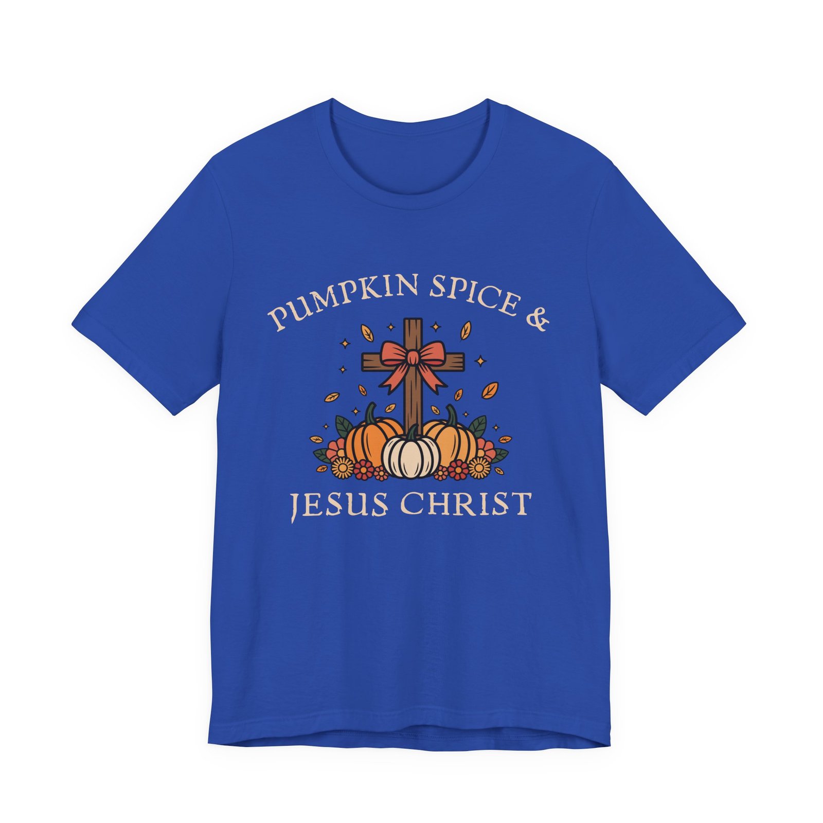 Pumpkin Spice and Jesus Christ - Bella Canvas Unisex T-shirt, Christian Fall Apparel, Faith & Coffee - Image 12