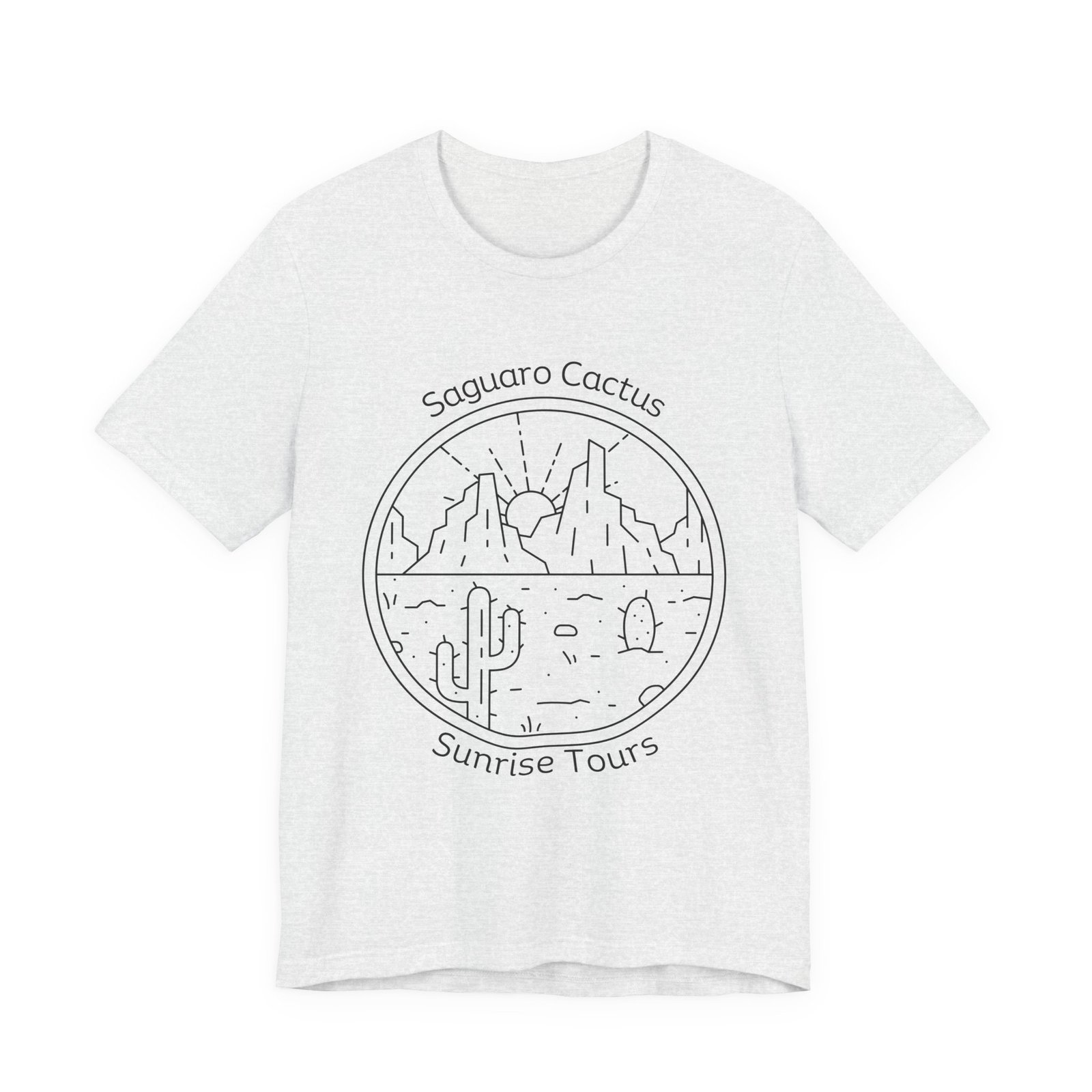 Saguaro Cactus Sunrise Tours Shirt - Bella Canvas Unisex TShirt, Desert Southwest Graphic Tee, Adventure Travel Inspired Shirt - Image 3