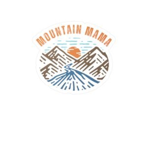 Mountain Mama Sticker - Waterproof Vinyl Decal with Mountains,, Outdoorsy Nature Lover Gift, Adventure Laptop Water Bottle Sticker