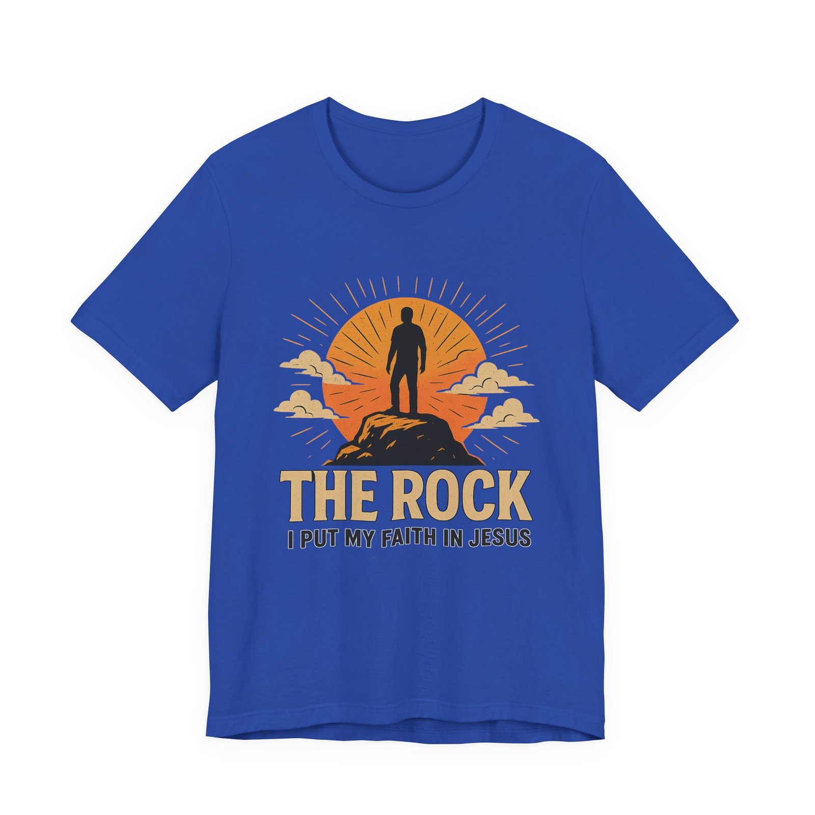 The Rock Shirt: Bella Canvas Unisex Christian T-Shirt, I Put My Faith in Jesus Worship Song Inspired Graphic Tee - Image 9