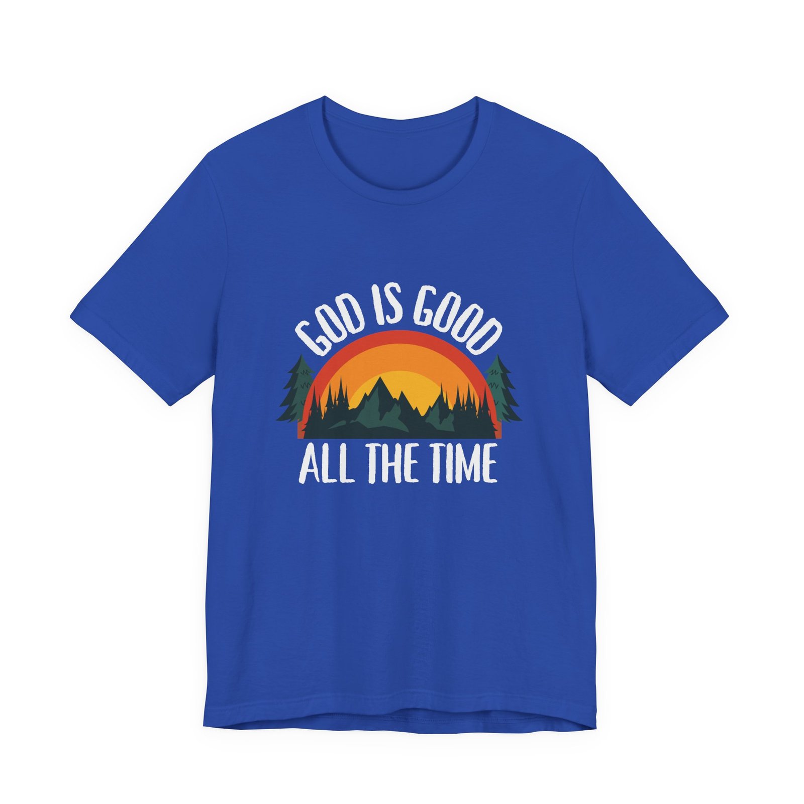 God Is Good All the Time Shirt Retro - Vintage Forest Design, Unisex Christian T-Shirt, Faith Graphic Tee - Image 10