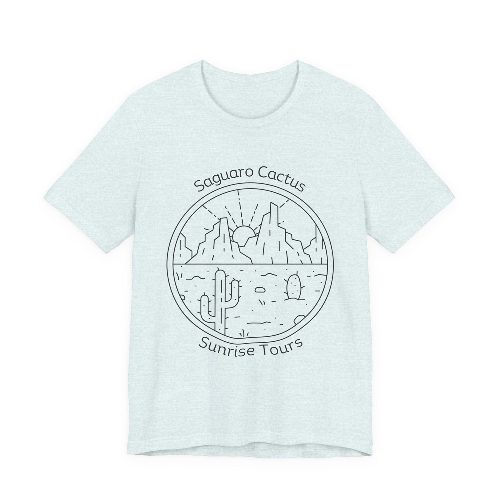 Saguaro Cactus Sunrise Tours Shirt - Bella Canvas Unisex TShirt, Desert Southwest Graphic Tee, Adventure Travel Inspired Shirt - Image 9