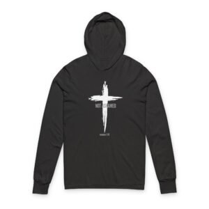 Not Ashamed Hoodie -  Bella Canvas Unisex Christian Hoodie with Cross & Romans 1:16, Faith Graphic Sweatshirt, Bible Verse Apparel