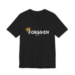 Forgiven Shirt with John 3:16 - Unisex Christian T-Shirt, Crown Faith Tee, Scripture Inspired Apparel