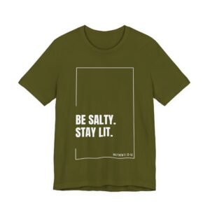 Be Salty Stay Lit Shirt - Bella Canvas Unisex Christian T-Shirt with Matthew 5:13-16, Bible Verse Graphic Tee, Faith Inspired Gift
