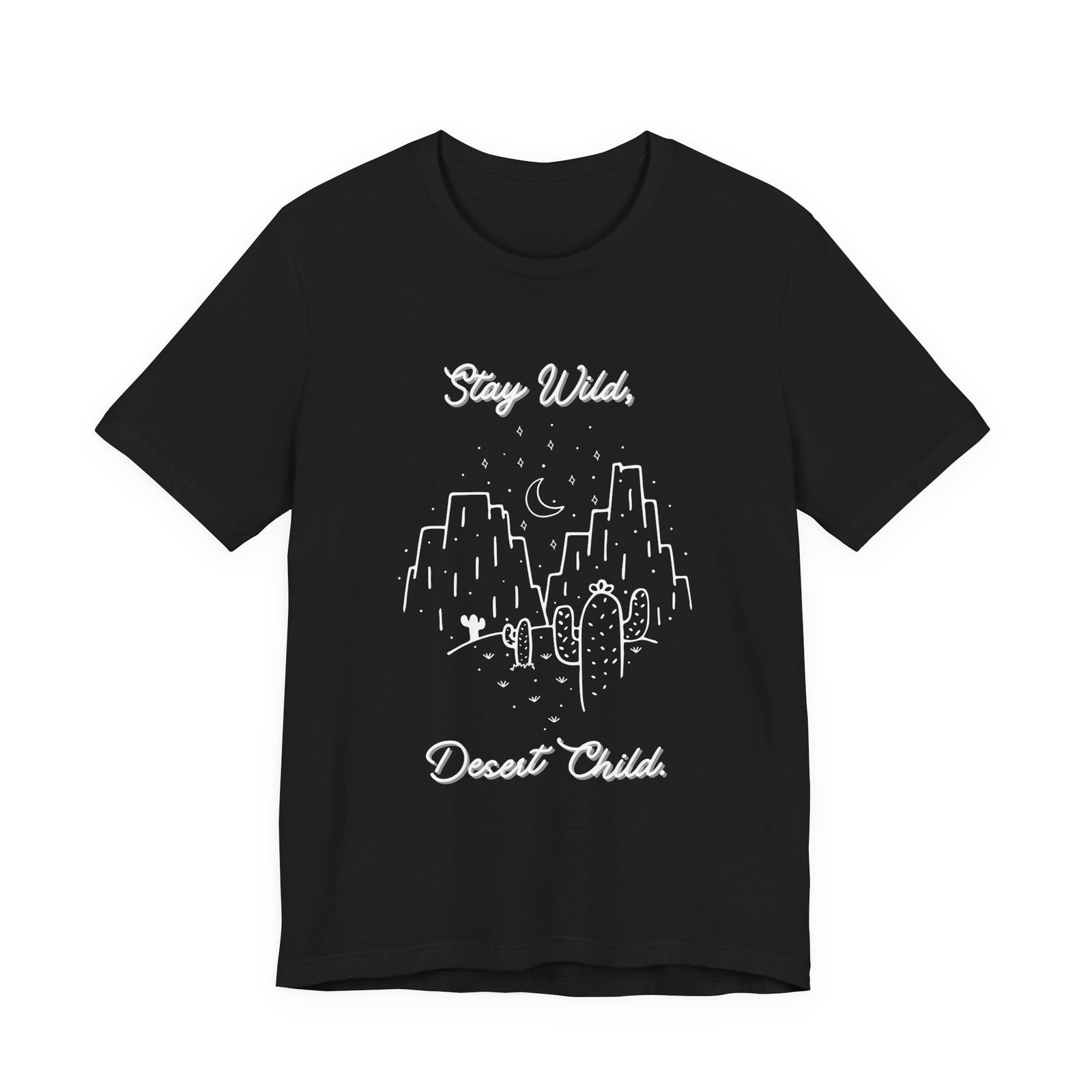 Stay Wild Desert Child Shirt - Bella Canvas Unisex T-Shirt, Boho Western Graphic Tee, Adventure Desert Vibes Apparel - Image 4