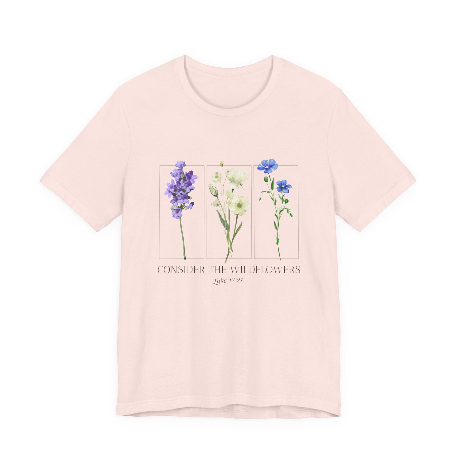Consider the Wildflowers Shirt - Unisex Christian T-Shirt, Luke 12:27 Scripture Tee, Faith & Nature Inspired Apparel - Image 3
