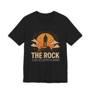 The Rock Shirt: Bella Canvas Unisex Christian T-Shirt, I Put My Faith in Jesus Worship Song Inspired Graphic Tee