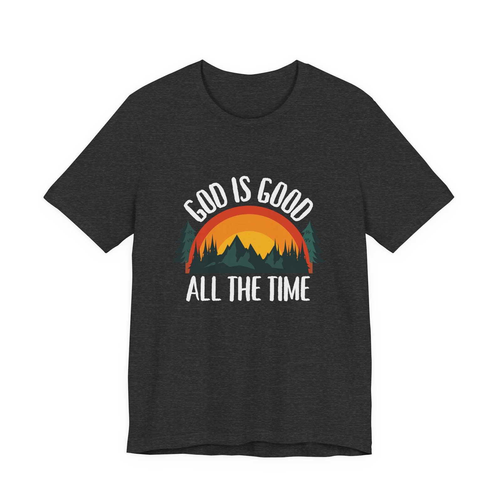 God Is Good All the Time Shirt Retro - Vintage Forest Design, Unisex Christian T-Shirt, Faith Graphic Tee - Image 12