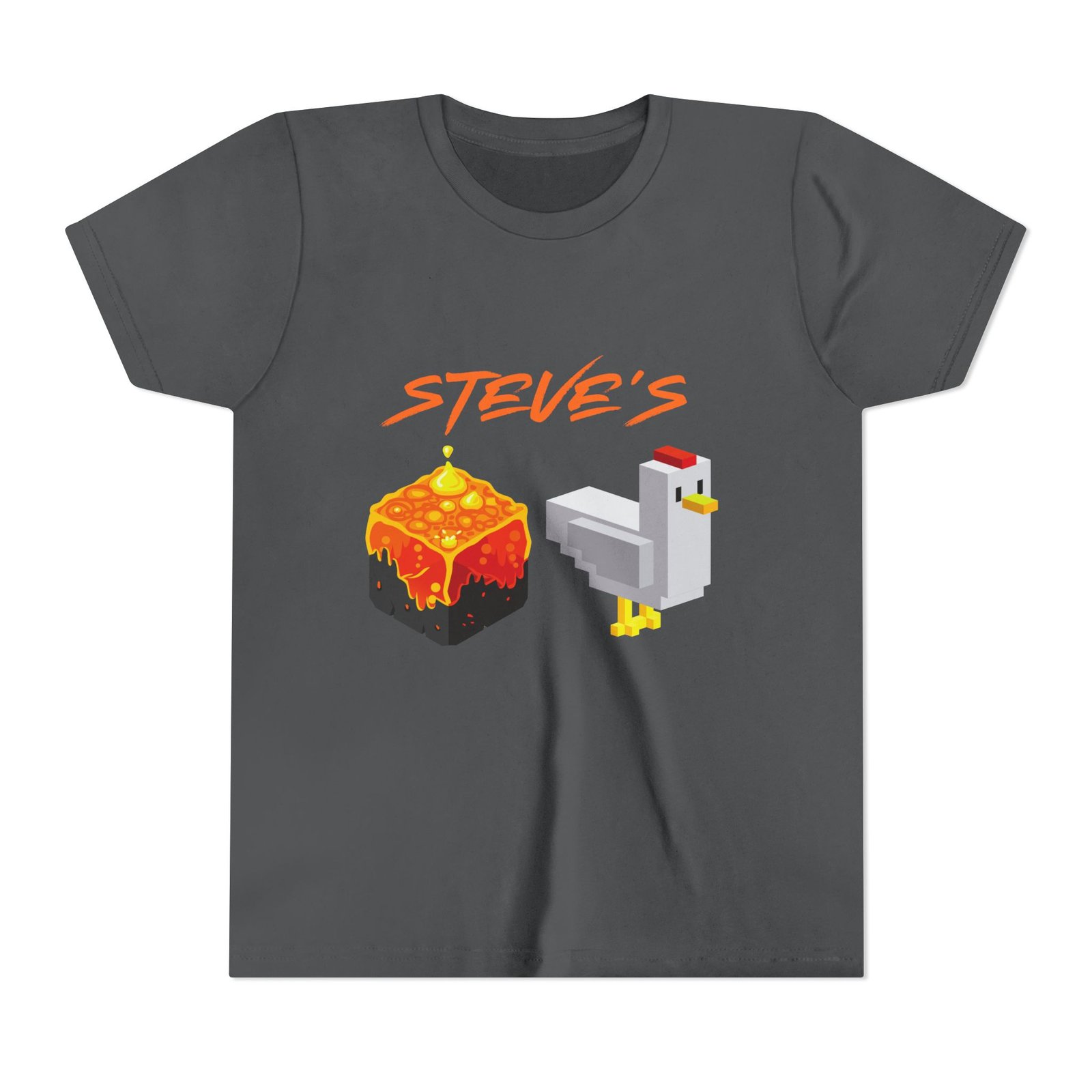 Steve's Lava Chicken Shirt - Youth Bella Canvas Minecraft Movie-inspired Tee, Funny Gamer Graphic - Image 5