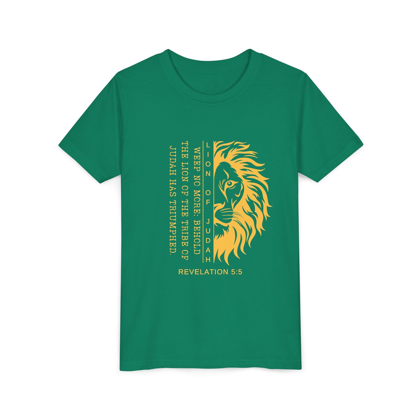 Lion of Judah Youth Shirt - Christian T-Shirt, Revelation 5:5, Kids Faith Tee for School, Homeschool & Youth Groups - Image 5