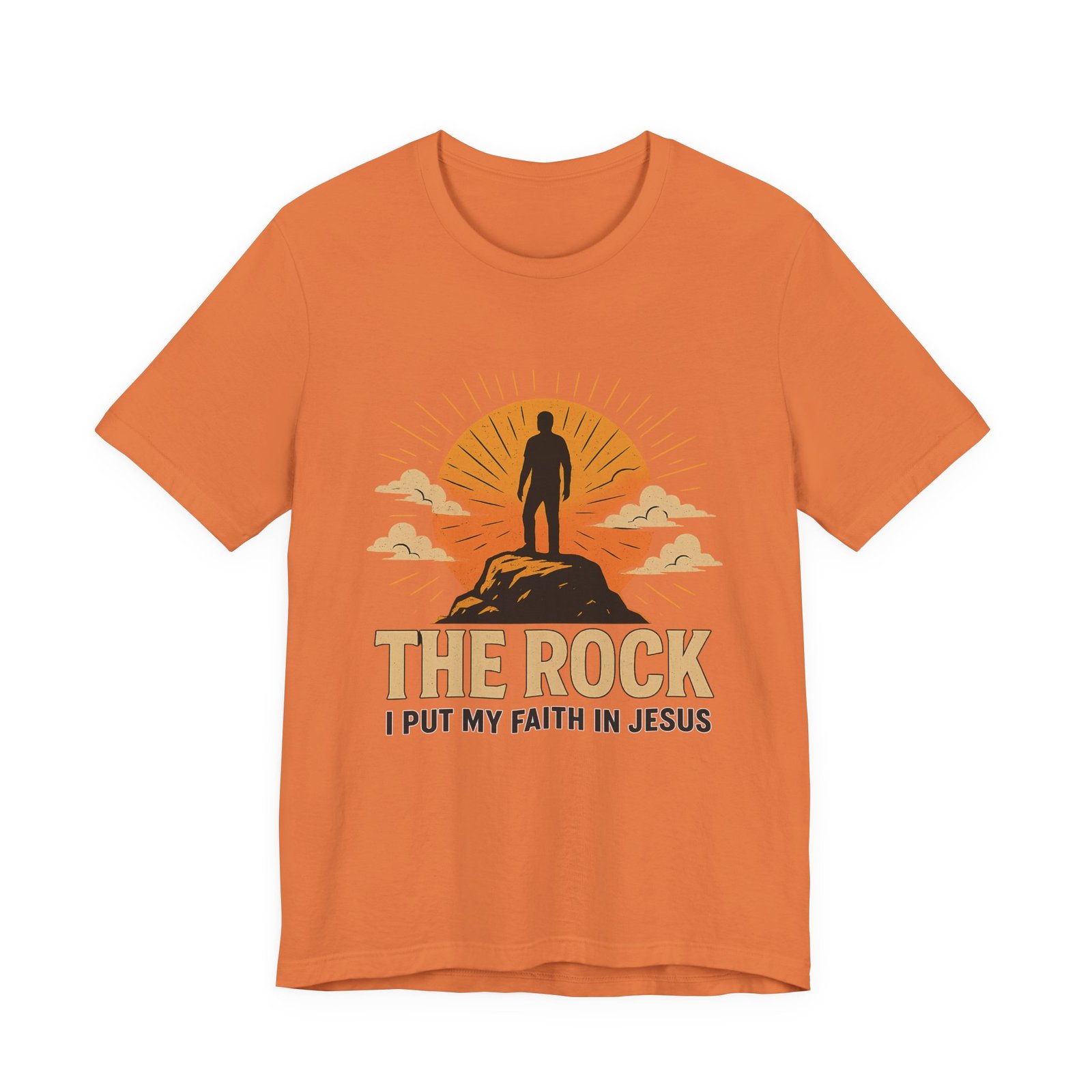 The Rock Shirt: Bella Canvas Unisex Christian T-Shirt, I Put My Faith in Jesus Worship Song Inspired Graphic Tee - Image 5