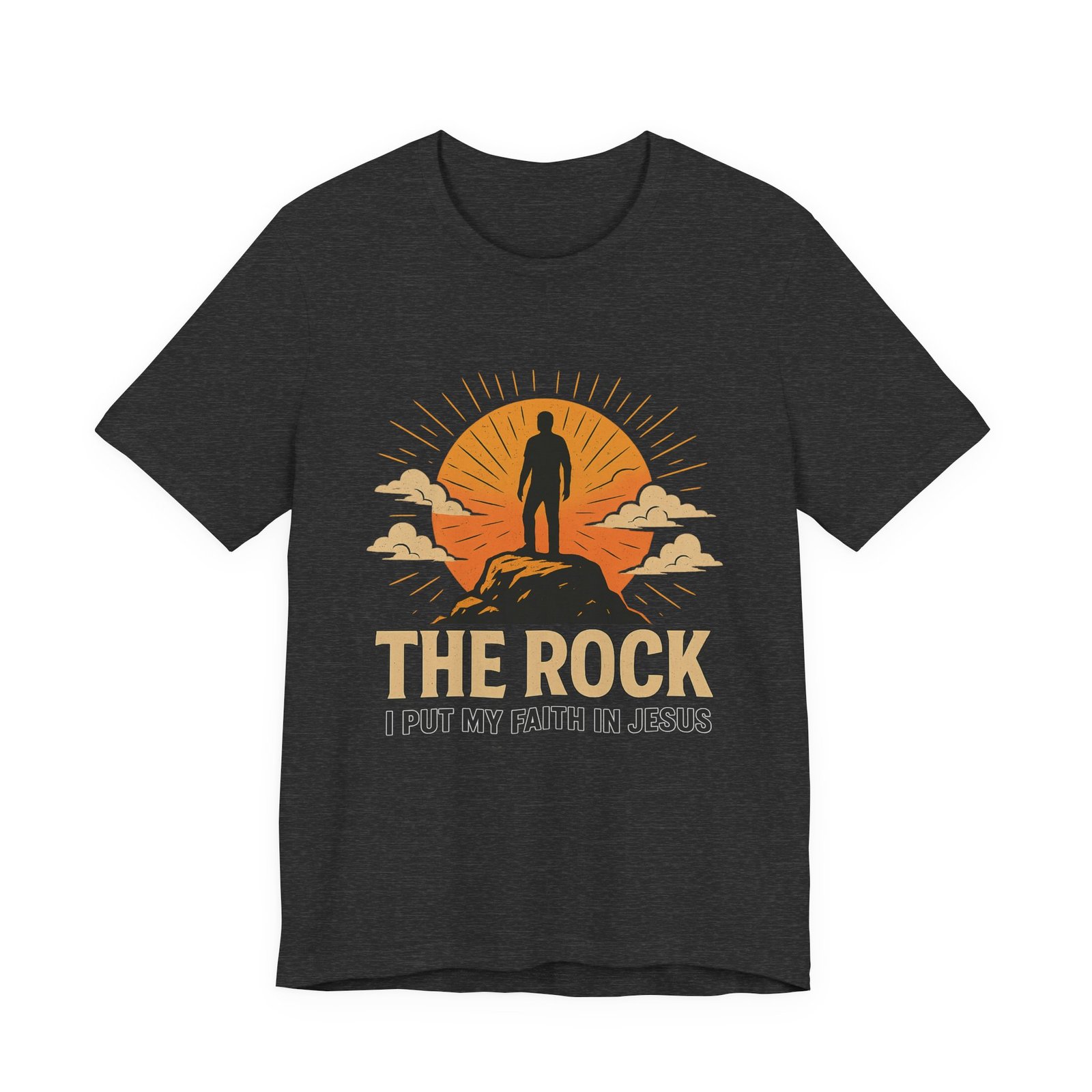 The Rock Shirt: Bella Canvas Unisex Christian T-Shirt, I Put My Faith in Jesus Worship Song Inspired Graphic Tee - Image 10