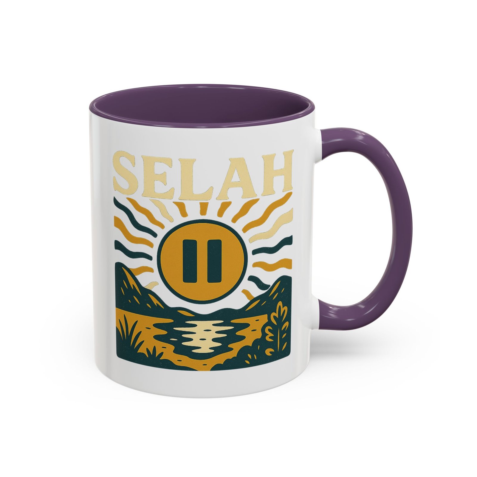 Selah Sunrise Coffee Mug — 11/15oz Accent Ceramic Mug with Pause Symbol and Scenic Nature Design - Image 17