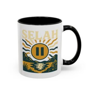 Selah Sunrise Coffee Mug — 11/15oz Accent Ceramic Mug with Pause Symbol and Scenic Nature Design
