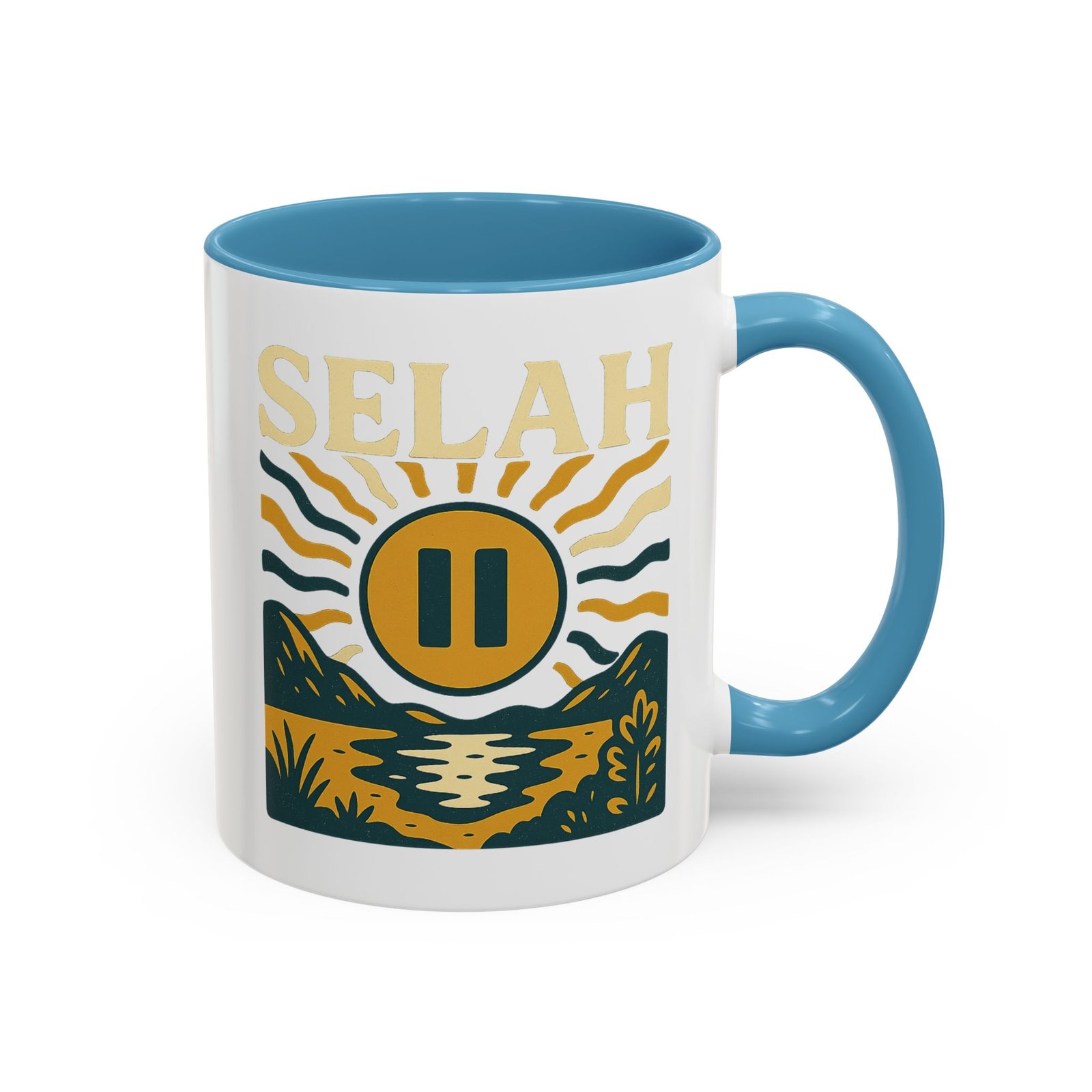 Selah Sunrise Coffee Mug — 11/15oz Accent Ceramic Mug with Pause Symbol and Scenic Nature Design - Image 10