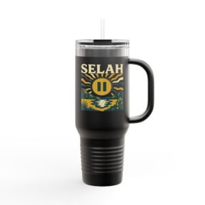 Selah Reflection 40oz Insulated Travel Mug — Forest-Inspired Pause & Reflect Design