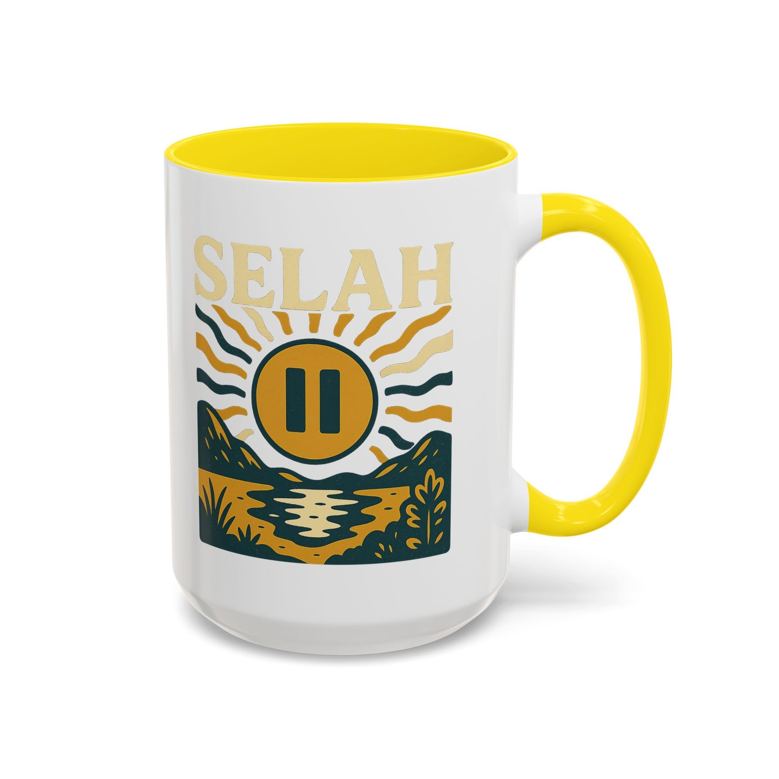 Selah Sunrise Coffee Mug — 11/15oz Accent Ceramic Mug with Pause Symbol and Scenic Nature Design - Image 15