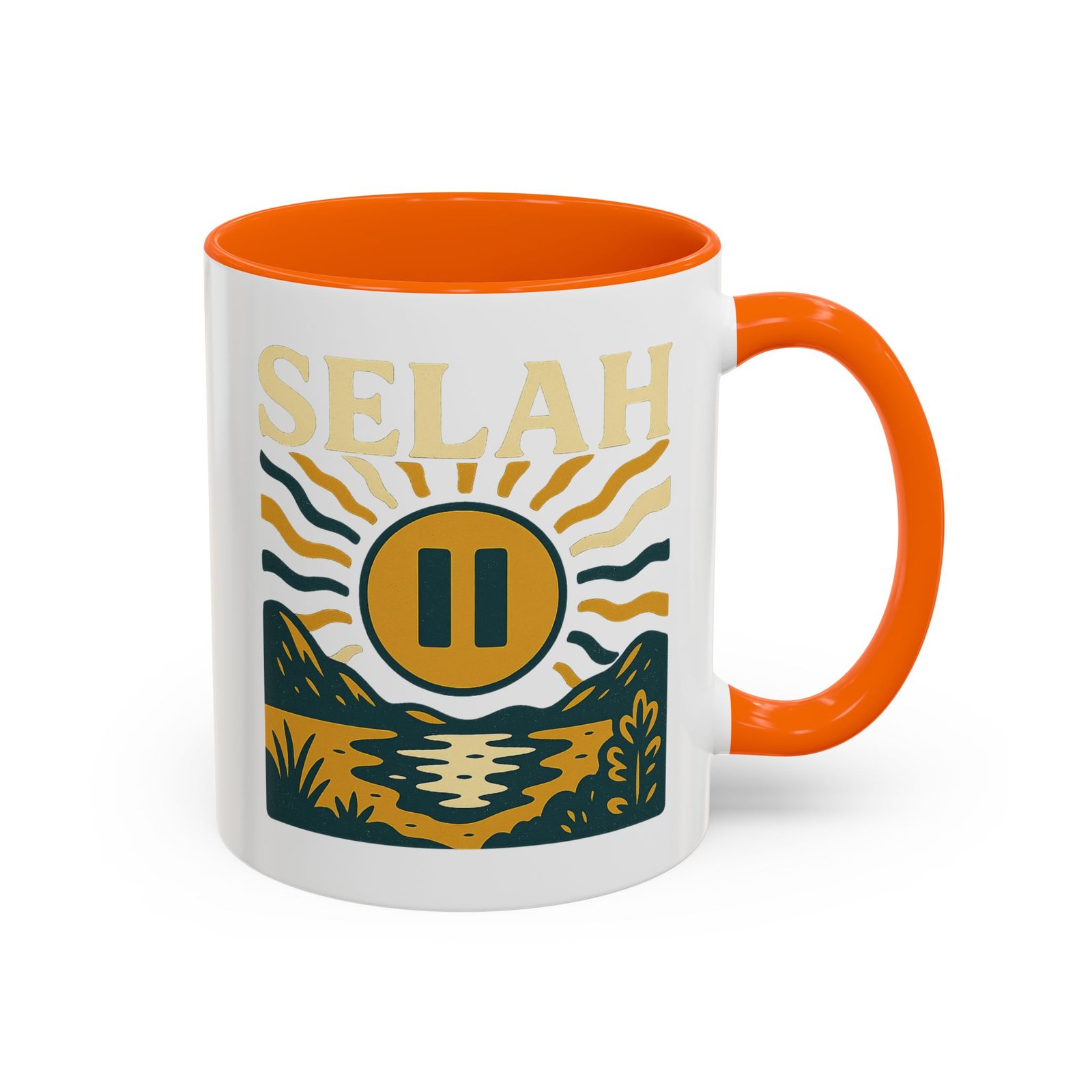 Selah Sunrise Coffee Mug — 11/15oz Accent Ceramic Mug with Pause Symbol and Scenic Nature Design - Image 12