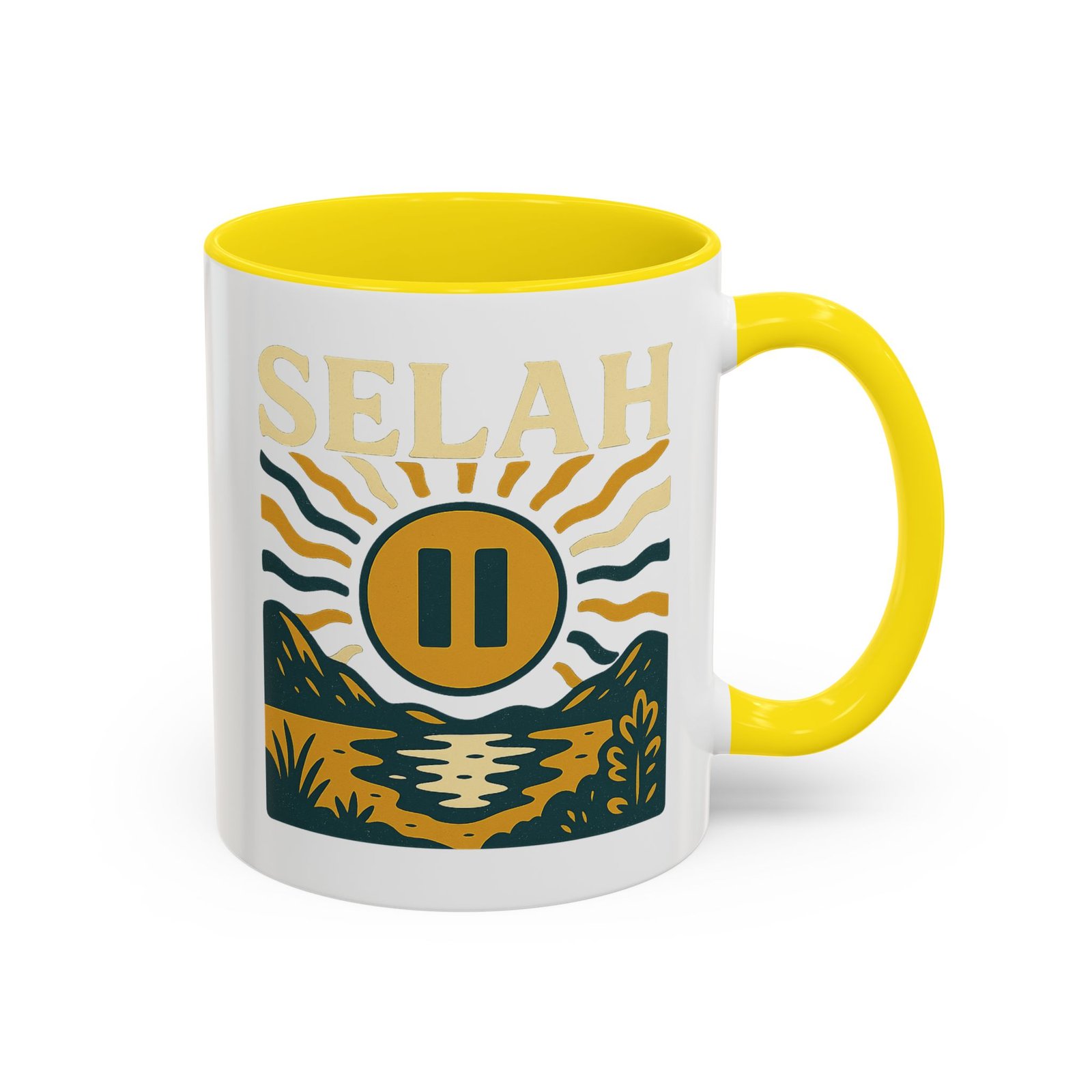 Selah Sunrise Coffee Mug — 11/15oz Accent Ceramic Mug with Pause Symbol and Scenic Nature Design - Image 13