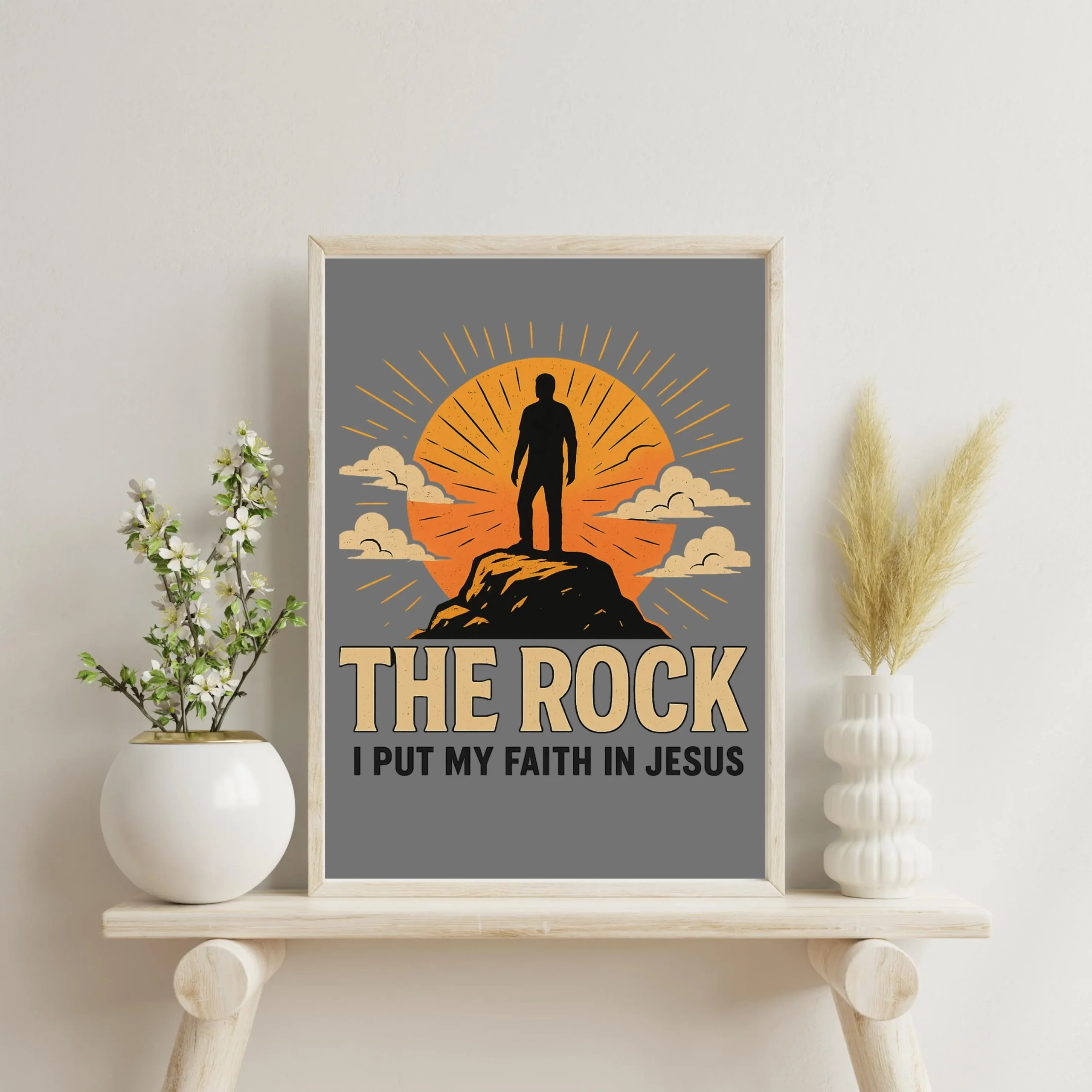 Faith in Jesus Christian Wall Art Printable: Worship Song Scripture (Digital Download)